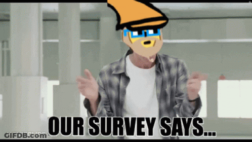 A Cartoon Character Says Our Survey Says ... GIF