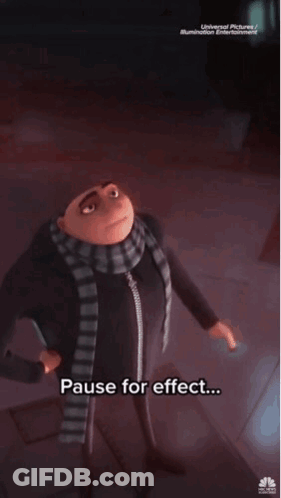 A Cartoon Character Says Pause For Effect GIF