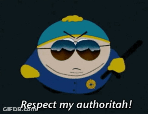 Cartoon Saying Respect My Authoritah GIF