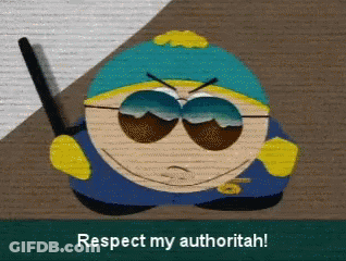 Cartoon Character Saying Respect My Authority GIF