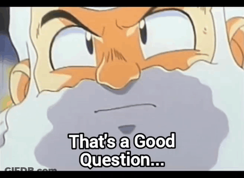 A Cartoon Character Says That 'S A Good Question .. GIF