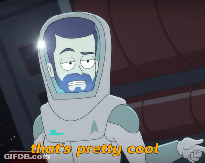 A Cartoon Character Says That 'S Pretty Cool While Pointing GIF