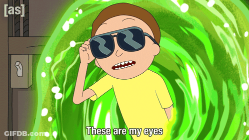 A Cartoon Character Says " These Are My Eyes " GIF