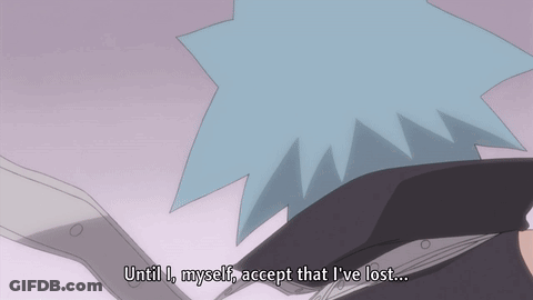 Cartoon Saying Until Myself Accept That I Lost GIF