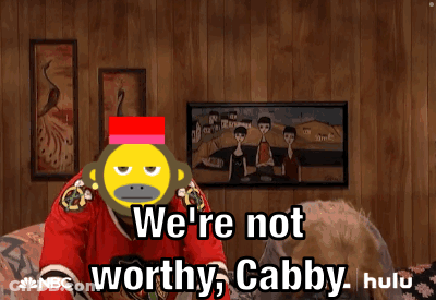 A Cartoon Character Says We 'Re Not Worthy GIF