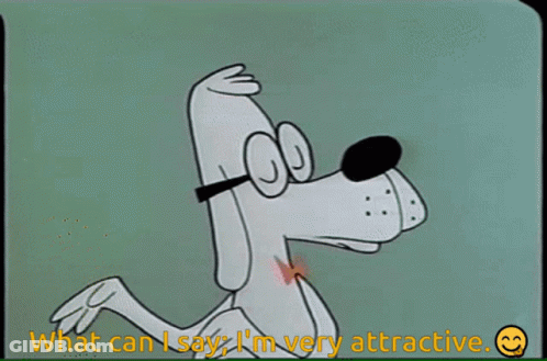 Cartoon Character Says I Am Very Attractive GIF