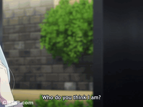 A Cartoon Character Says Who Do You Think I Am In Front Of A Brick Wall GIF