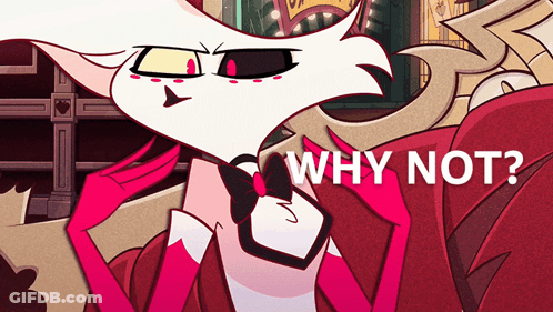 A Cartoon Character Says Why Not In Front Of Him GIF