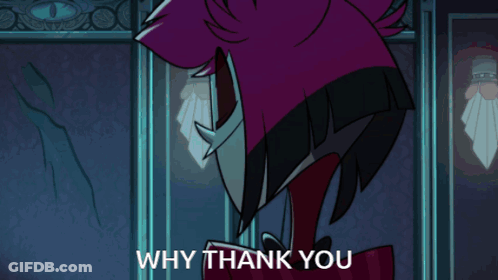 A Cartoon Character Says Why Thank You GIF