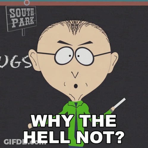 A Cartoon Character Says Why The Hell Not GIF