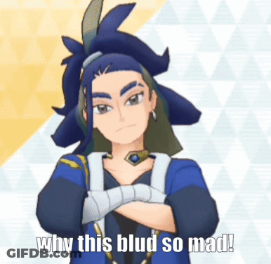 Cartoon Saying Why This Blud So Mad GIF
