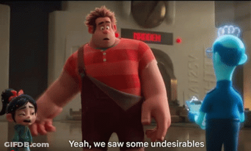 A Cartoon Character Says Yeah We Saw Some Undesirable Things GIF