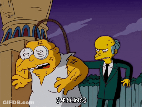 A Cartoon Character Says Yelling Next To Another Cartoon Character GIF