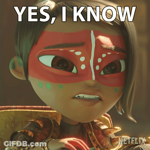 A Cartoon Character Says Yes I Know In A Netflix Ad GIF