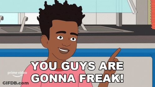 A Cartoon Character Says You Guys Are Gonna Freak In Front Of A Sink GIF