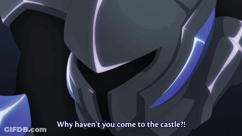 A Cartoon Character Says " You Wretched " At The Bottom Of The Screen GIF