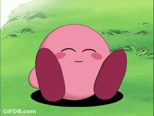 A Cartoon Character Sitting In A Hole In The Grass GIF