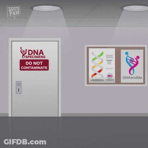 A Cartoon Character Standing In Front Of A Door That Says Do Not Contaminate GIF