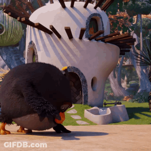 Cartoon Character In Front Of White House GIF