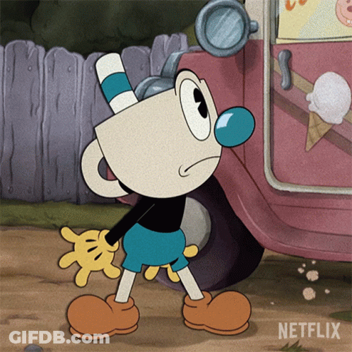 A Cartoon Character Standing In Front Of An Ice Cream Truck With A Netflix Logo GIF