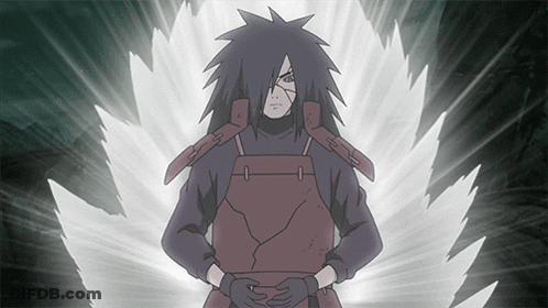 A Cartoon Character Stands In Front Of A Glowing Light GIF