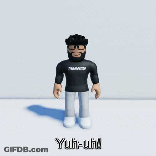 A Cartoon Character Wearing A Black Shirt That Says Thurman Watson GIF