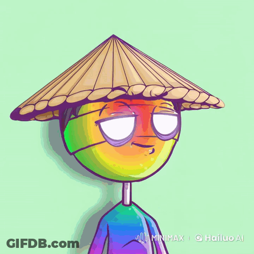 A Cartoon Character Wearing A Conical Hat With The Words You 'Re So Sweet Mf GIF
