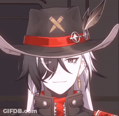 Cartoon Character Wearing Cowboy Hat With Feather GIF