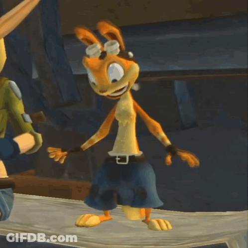 A Cartoon Character Wearing A Goggles And A Belt GIF