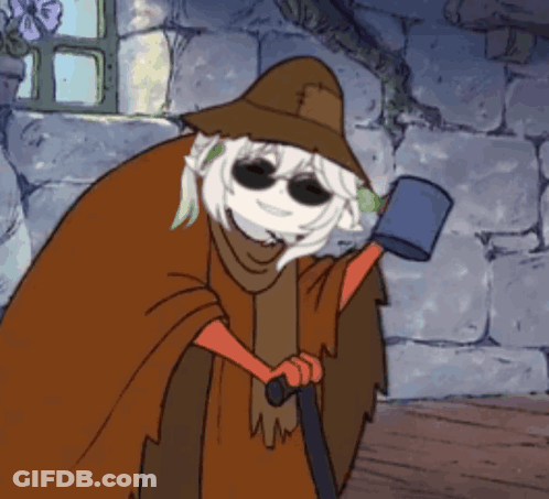A Cartoon Character Wearing A Hat And Sunglasses Holding A Cane GIF