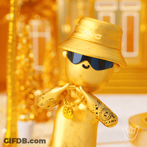 A Cartoon Character Wearing A Hat That Says Gvc GIF