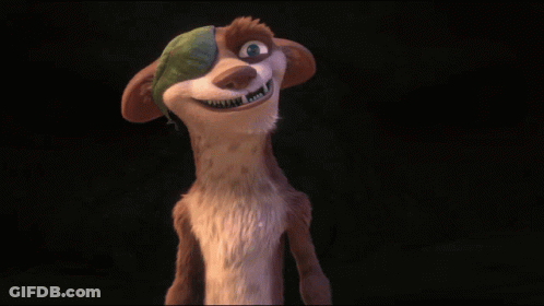 A Cartoon Character Wearing A Hat With A Green Patch On His Eye GIF