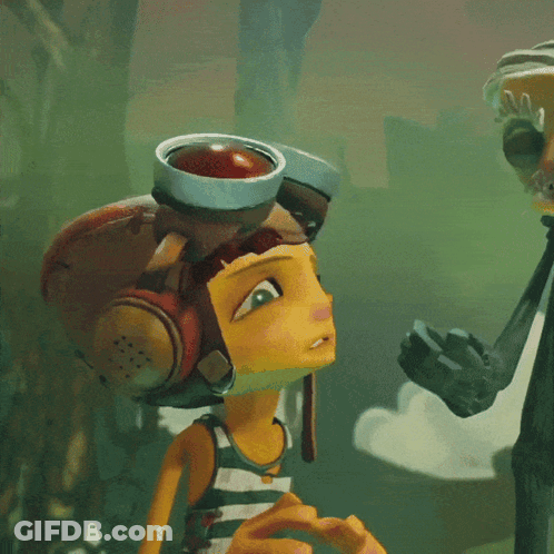 A Cartoon Character Wearing A Helmet And Goggles Is Giving A Thumbs Up GIF