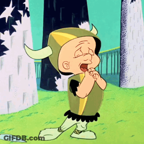 A Cartoon Character Wearing A Horned Helmet And A Sword GIF