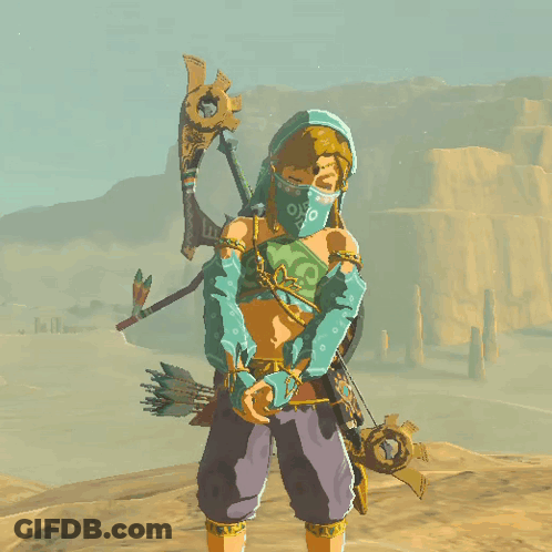 A Cartoon Character Wearing A Mask And Gloves Holds A Bow And Arrow GIF