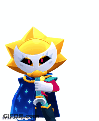 A Cartoon Character Wearing A Mask And Holding A Sword With Chinese Writing Below It GIF