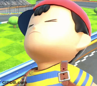 A Cartoon Character Wearing A Red Hat And A Striped Shirt GIF