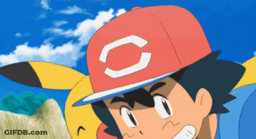 A Cartoon Character Wearing A Red Hat With The Letter C On It . GIF
