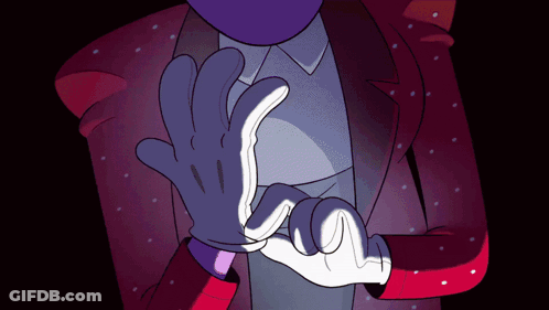 A Cartoon Character Wearing A Red Jacket And White Gloves Making A Hand Gesture GIF