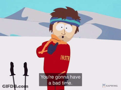 A Cartoon Character Wearing A Red Shirt That Says Instruct On It GIF