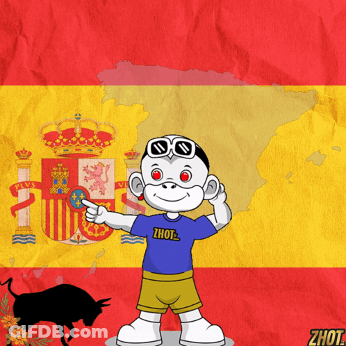 A Cartoon Character Wearing A Shirt That Says ' Zhot ' GIF