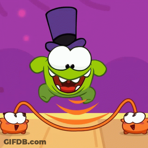 A Cartoon Character Wearing A Top Hat Is Jumping Over A Jump Rope GIF