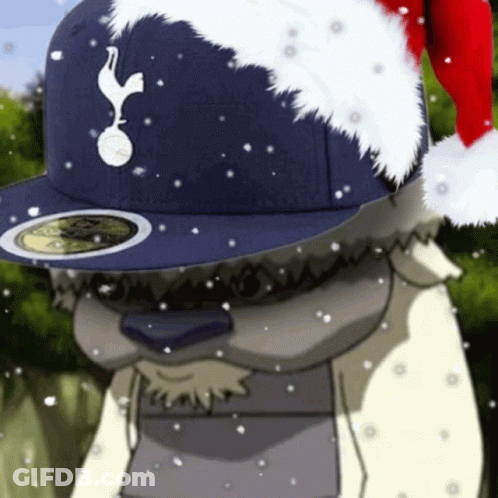 A Cartoon Character Wearing A Tottenham Hat GIF