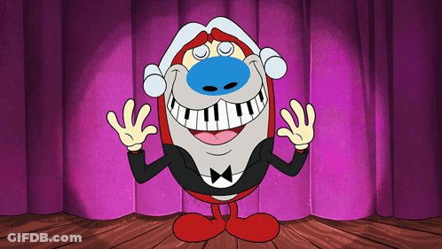 A Cartoon Character Wearing A Tuxedo And A Hat With Piano Keys GIF