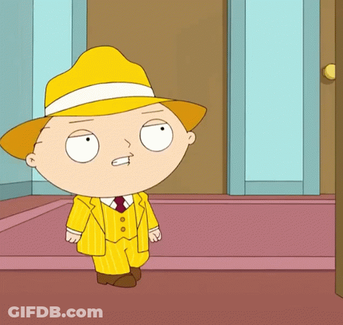 A Cartoon Character Wearing A Yellow Hat And Suit GIF