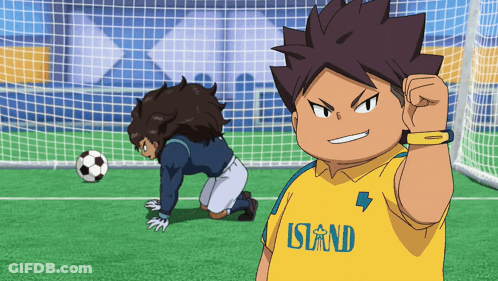 A Cartoon Character Wearing A Yellow Shirt That Says Island On It GIF