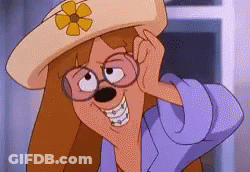 A Cartoon Character Wearing Glasses And A Hat Is Smiling GIF