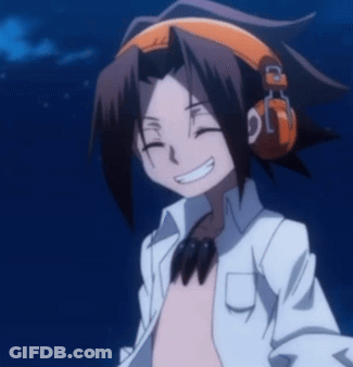 A Cartoon Character Wearing Headphones And A White Shirt Smiles GIF