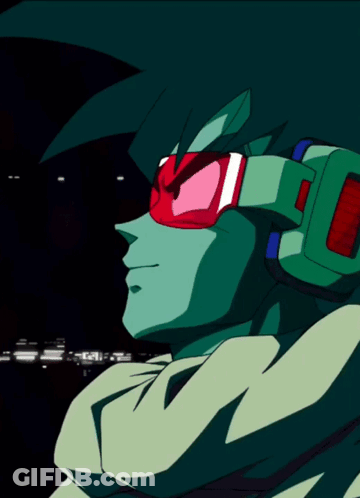 A Cartoon Character Wearing Headphones And Goggles With The Letter O On The Bottom GIF