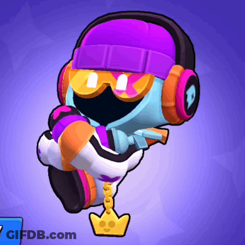 A Cartoon Character Wearing Headphones And Sunglasses Is Holding A Gold Crown GIF
